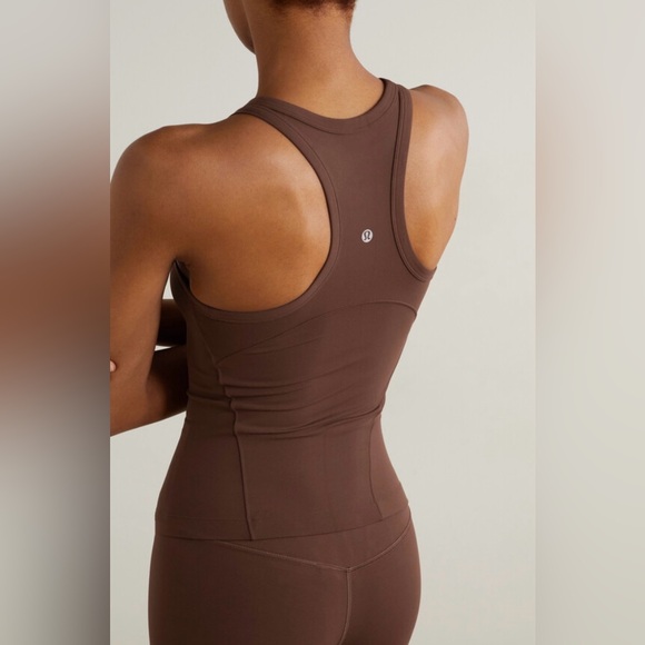 Lululemon Align Waist-Length Racerback Tank Top. Size 6. Color Java Brown. - Picture 4 of 9